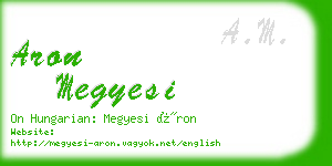 aron megyesi business card